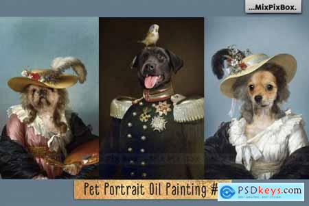 Pet Portrait Oil Background v.5 6120192