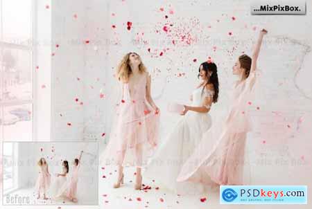 Pink and Blue Confetti Overlays 6032880