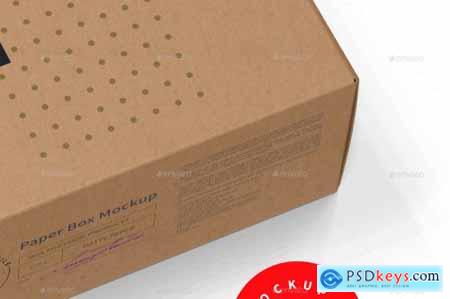 Kraft Paper Box Mockup Half Side Vier 24364374