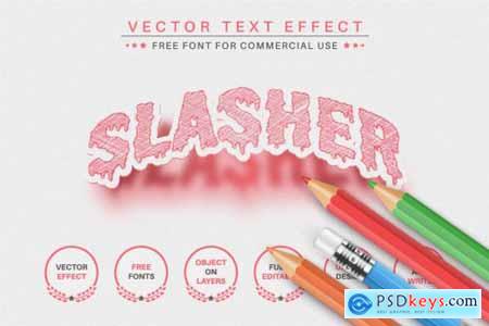 Splatter Red Drawing - Editable Text 6828773