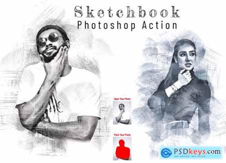 Sketchbook Photoshop Action 7087403