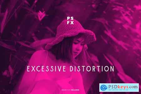 Excessive distortion photo effect