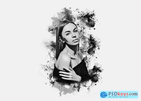 Ink Drawing Art Photoshop Action 7090311
