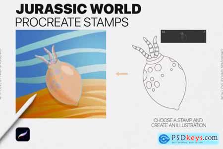Jurassic World Procreate Stamp
