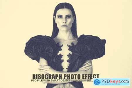Risograph photo effect