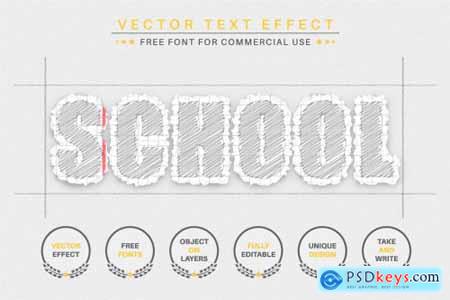 Hatching Paper Editable Text Effect 7083205