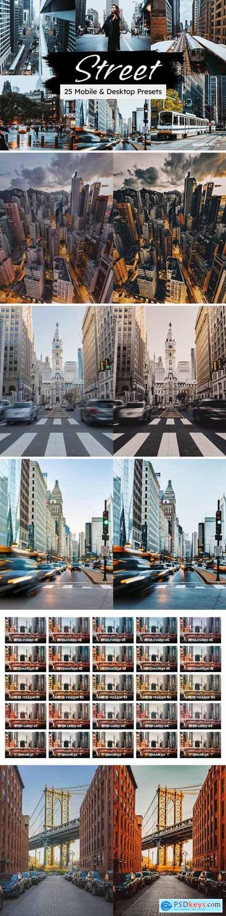 25 Street Lightroom Presets and LUTs