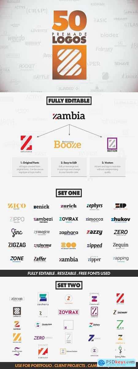 50 Letter Z Logos Bundle
