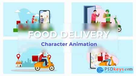 Food Delivery Explainer And Animated Scene Pack 36813248