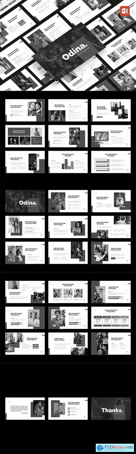 Odina - Minimal Style & Culture - Business Management Powerpoint, Keynote and Google Slides Template