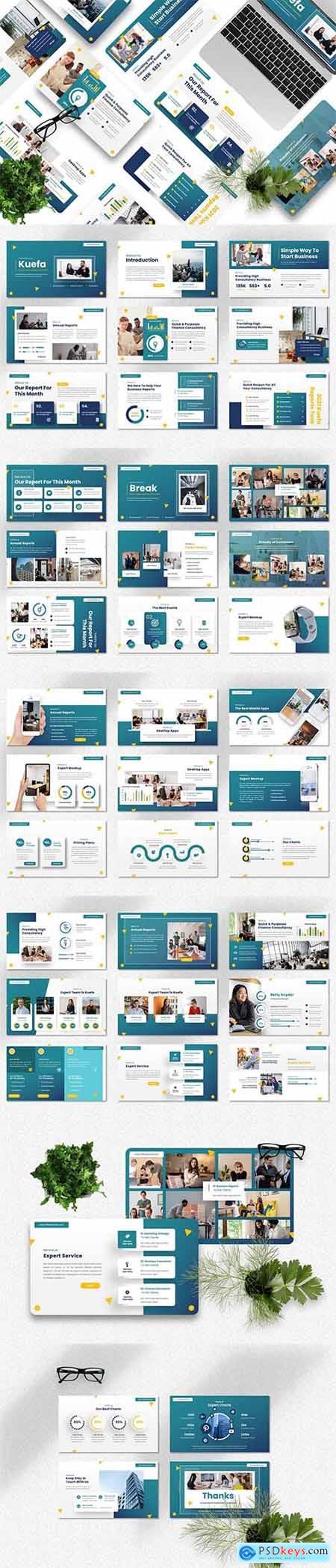 Kuefa - Annual Report Powerpoint, Keynote and Google Slides Template