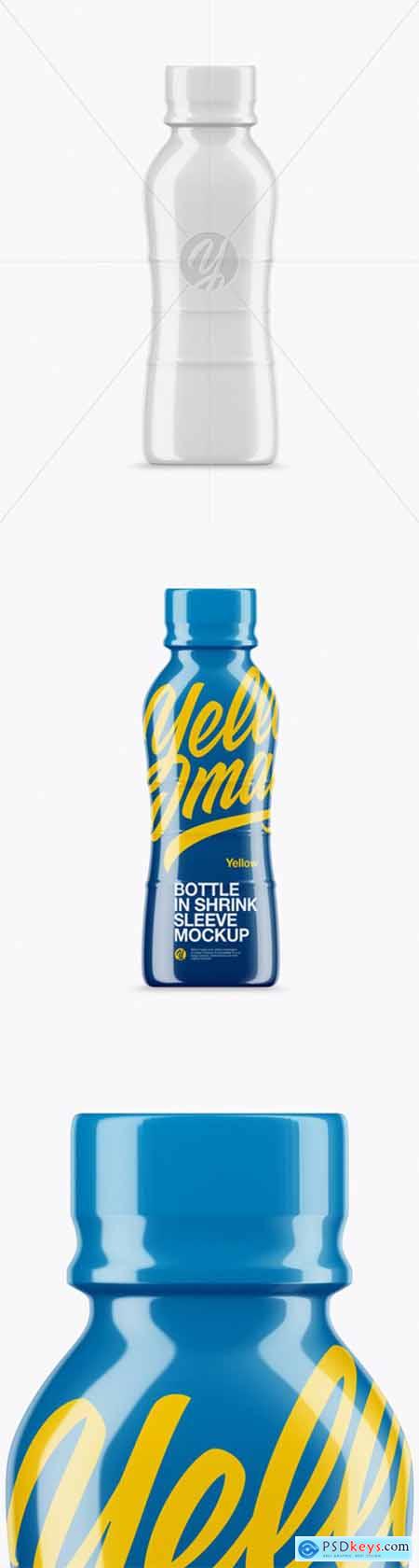 Bottle In Glossy Shrink Sleeve Mockup 20013