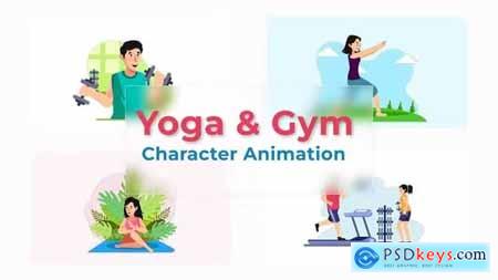 Yoga And Gym Character Animation Scene Pack 36866615