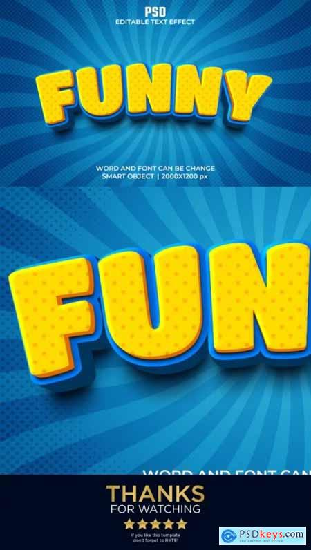 Funny Comic 3d Editable Text Effect style 36700074