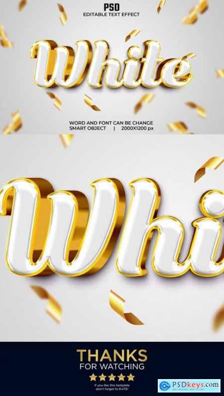 White 3d Editable Text Effect Style 36698489