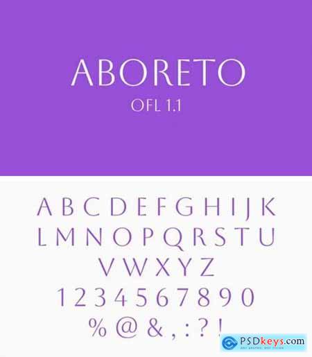 Aboreto Sans Serif Font