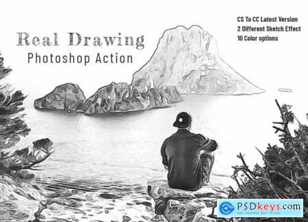 Real Drawing Photoshop Action 7111399