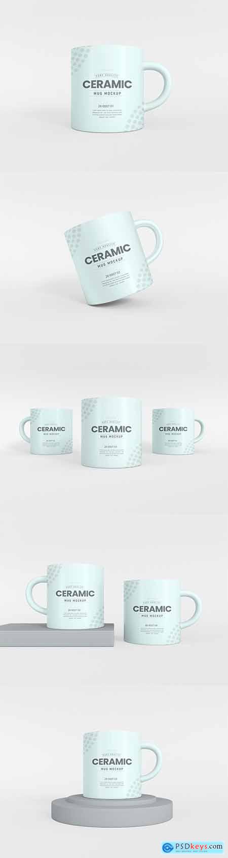 Ceramic coffee mug branding mockup