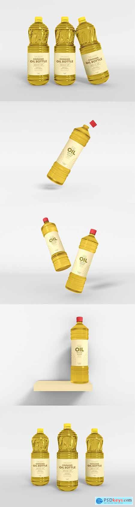 Plastic cooking oil bottle mockup