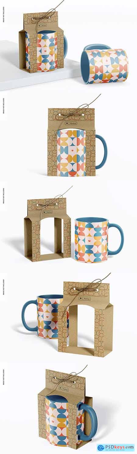 Paperboard cup holder mockup