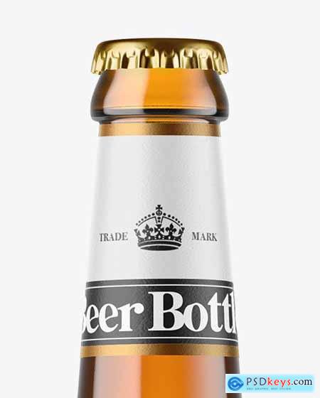 Amber Glass Beer Bottle Mockup 88333