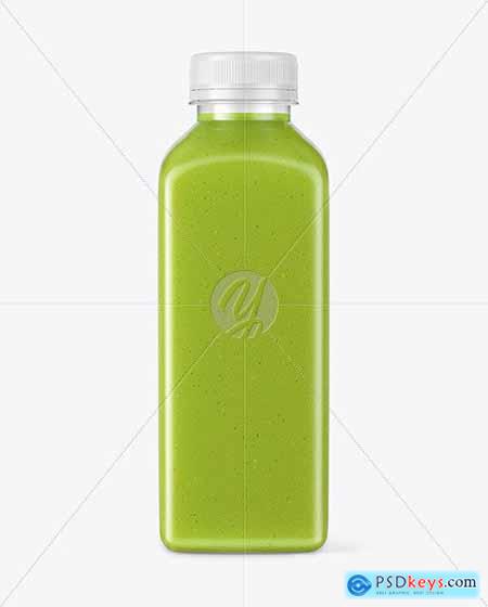 Green Smoothie Bottle with Condensation Mockup 88397