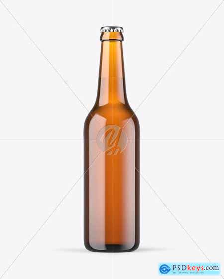 Amber Glass Beer Bottle Mockup 88333