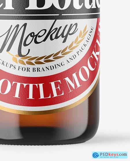 Amber Glass Beer Bottle Mockup 88333