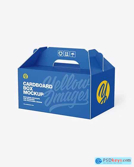 Cardboard Box w- Handle Mockup 88404