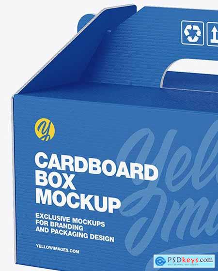 Cardboard Box w- Handle Mockup 88404