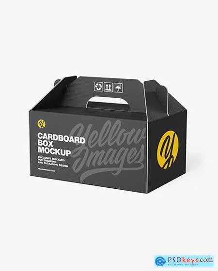 Cardboard Box w- Handle Mockup 88404