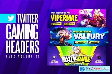 Gaming Twitter Headers Pack 21