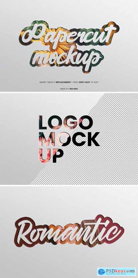 Papercut Logo Mockup