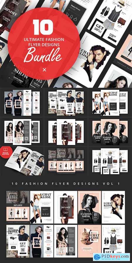 10 Fashion Flyer Designs Bundle V.1