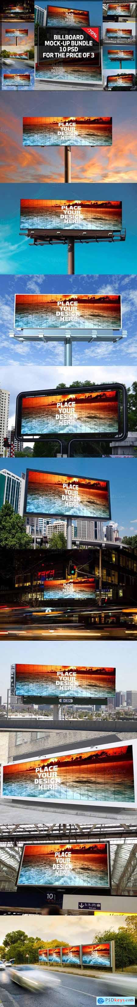 10 Billboard Mock-up Bundle