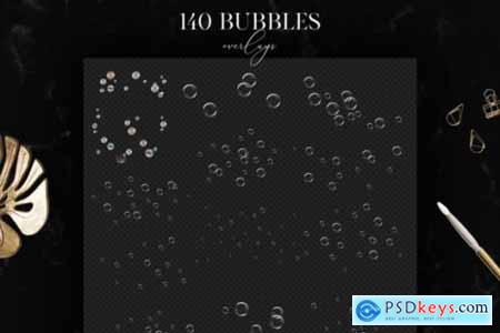 140 Bubbles Overlays, Photoshop Soap Bub