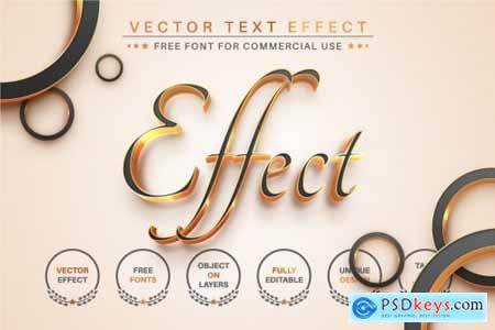 Gold Lettering Editable Text Effect 7123592