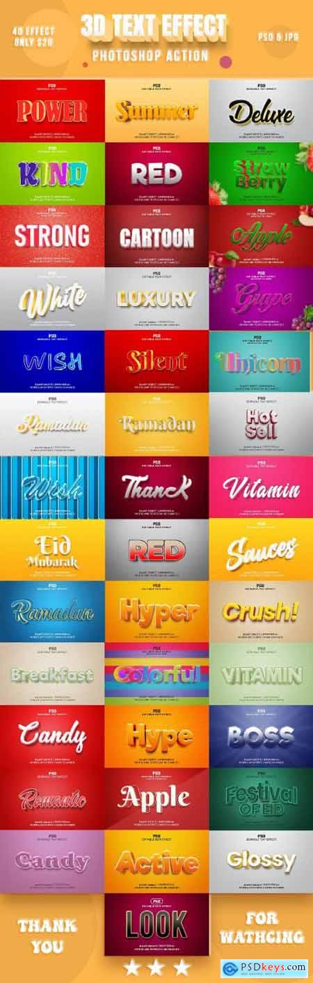 40 Editable 3D Text Effects Pack 37062009