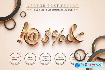 Gold Lettering Editable Text Effect 7123592