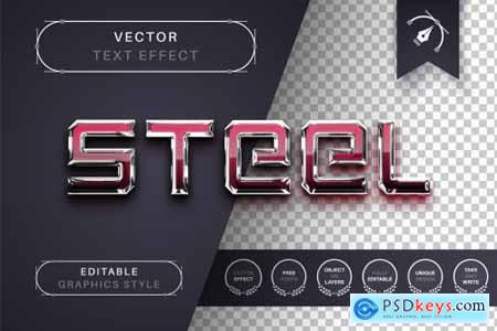Reflect Steel - Editable Text Effect 7093575