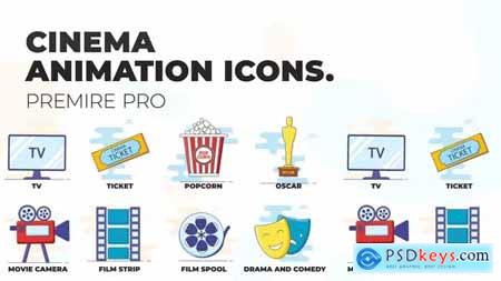 Cinema Animation Icons (MOGRT) 37108326