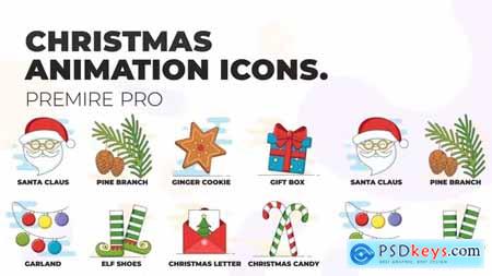 Christmas 3 Animation Icons (MOGRT) 37108268