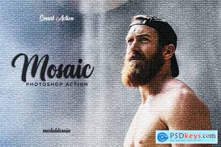 Mosaic Photoshop Action 7111274