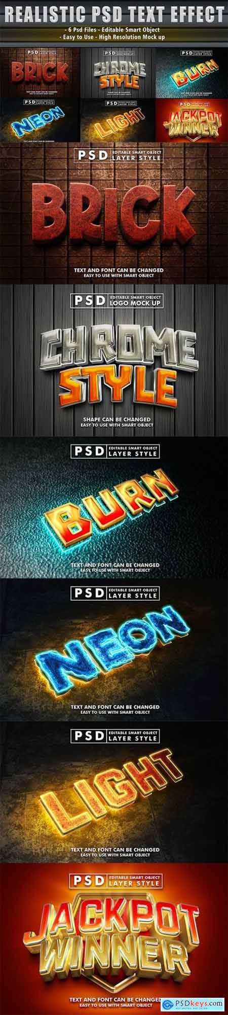 Set of 3D Realistic Text Effect 37095506