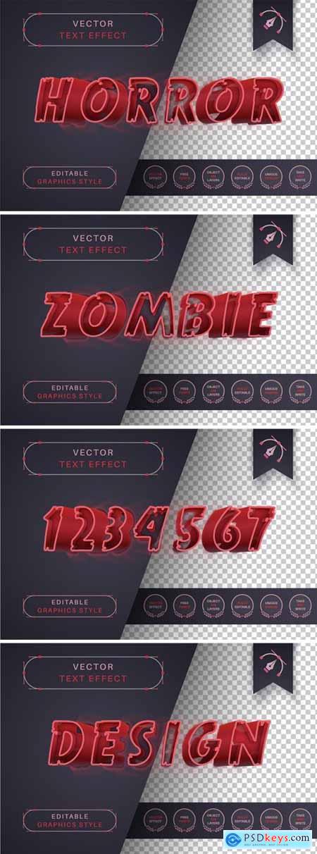 Horror Stroke - Editable Text Effect, Font Style