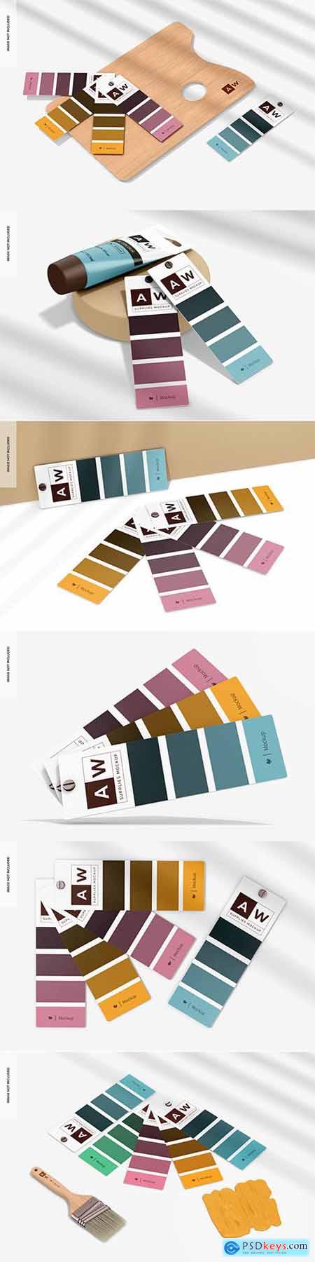 Color palette cards mockup