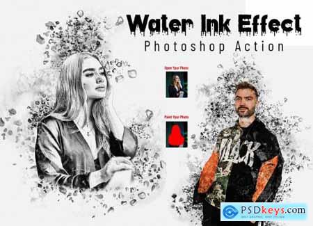 Water Ink Effect Photoshop Action 7128635