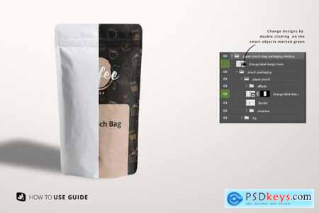 Paper Pouch Bag Packaging Mockup 6504939