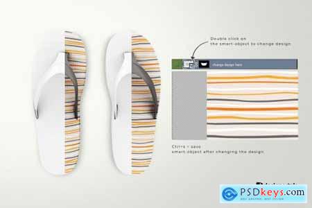 Rubber Flip Flop Sandals Mockup 6670930