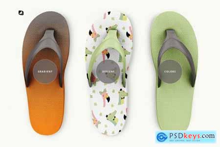 Rubber Flip Flop Sandals Mockup 6670930